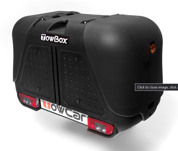 Towcar towbox v2 čierný, na ťažné zariadenie