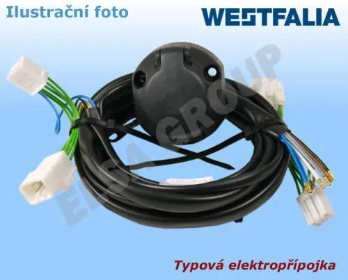 Typová elektropřípojka Volkswagen Transporter valník 2003-2009 (T5) , 13pin, Westfalia