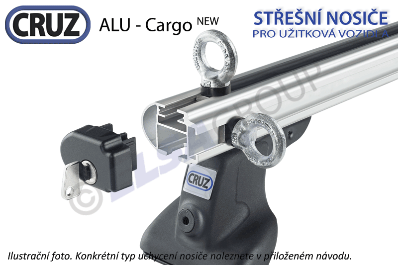 Střešní nosič Citroën Berlingo 08-18, CRUZ ALU Cargo