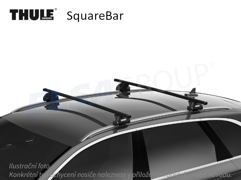 Střešní nosič VW Touareg 17- SquareBar, Thule
