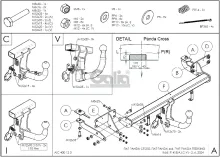 Tažné zařízení Fiat Panda Cross 4WD HB 12-, pevné (1)