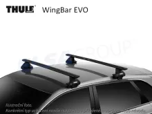 Střešní nosič Audi A1 Sportback 11-18 WingBar EVO, Thule