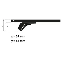 Střešní nosič Volvo V40 Cross Country 12-19 G3 Clop 127 cm (4)