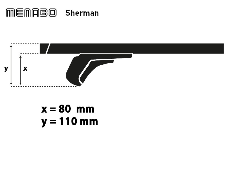 Strešný nosič Škoda Fabia II 10/07-12/14 Kombi, Typ 545, Menabo Sherman