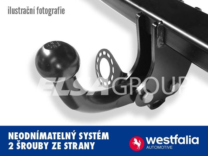 Tažné zařízení VW Caddy 4x4 2008- , pevný čep 2 šrouby, Westfalia