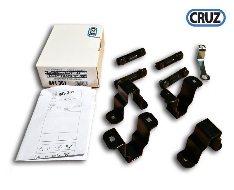 Sada 4 fixačních adaptérů pro modulární koše Cruz N+ - na tyče 35x35