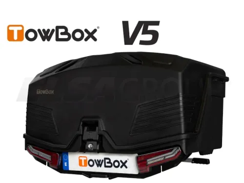 Přepravní box na tažné zařízení TowBox V5, černý